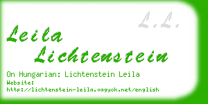 leila lichtenstein business card